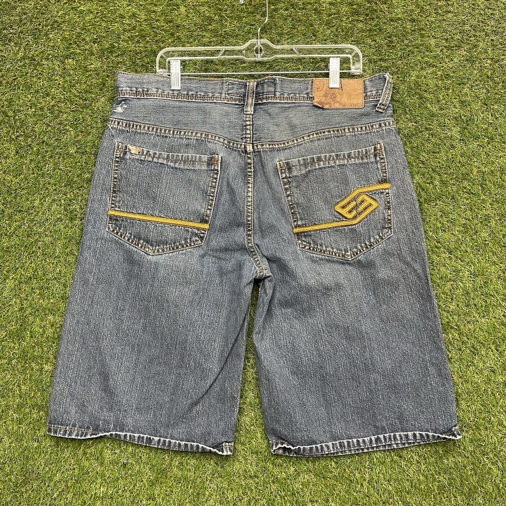 Vintage Enyce Jean Shorts Mens 34 Hip Hop Skater Grunge Punk 90s Medium Wash y2k